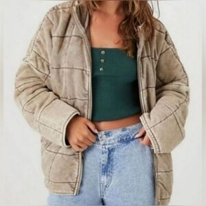 Quilted Zip-Up Jacket by Forever 21
